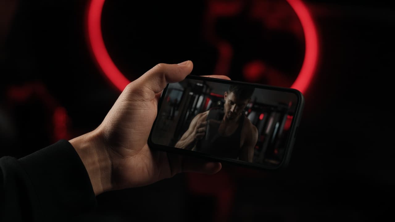 Capturing a training moment on a phone for stories