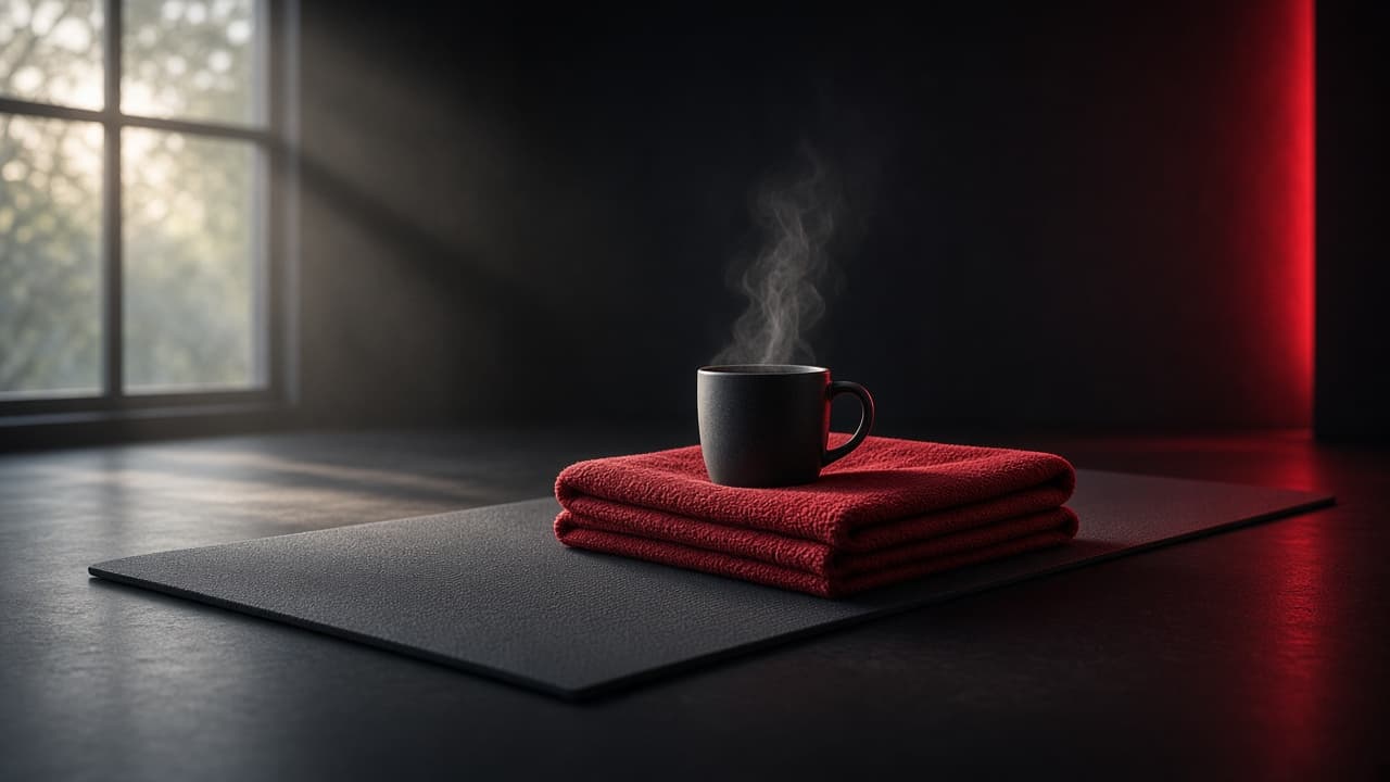 Calm recovery and wellness setup after training
